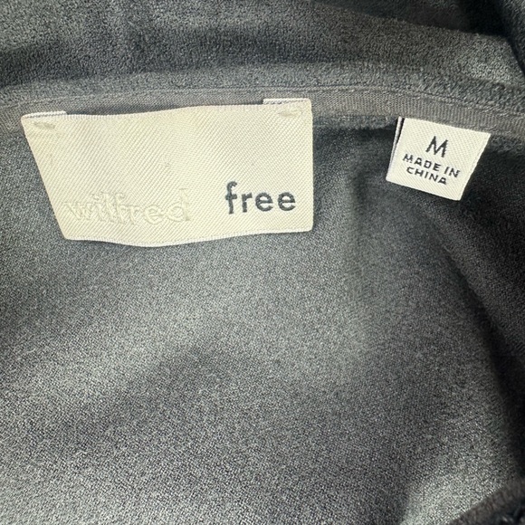 Aritzia Wilfred Free Vivienne Vegan Suede Mini Dress grey gray size Medium - Picture 5 of 5